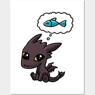 Toothless Wants Fish Posters and Art
